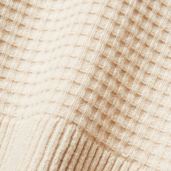 Everlane Belgian Waffle Recashmere Henley in Canvas XXS NWOT - Picture 5 of 14